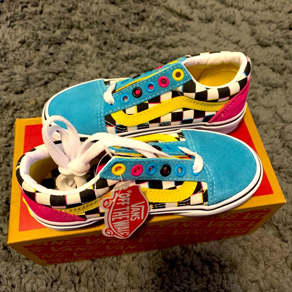 “CRAZY CHECK” old skool kids vans